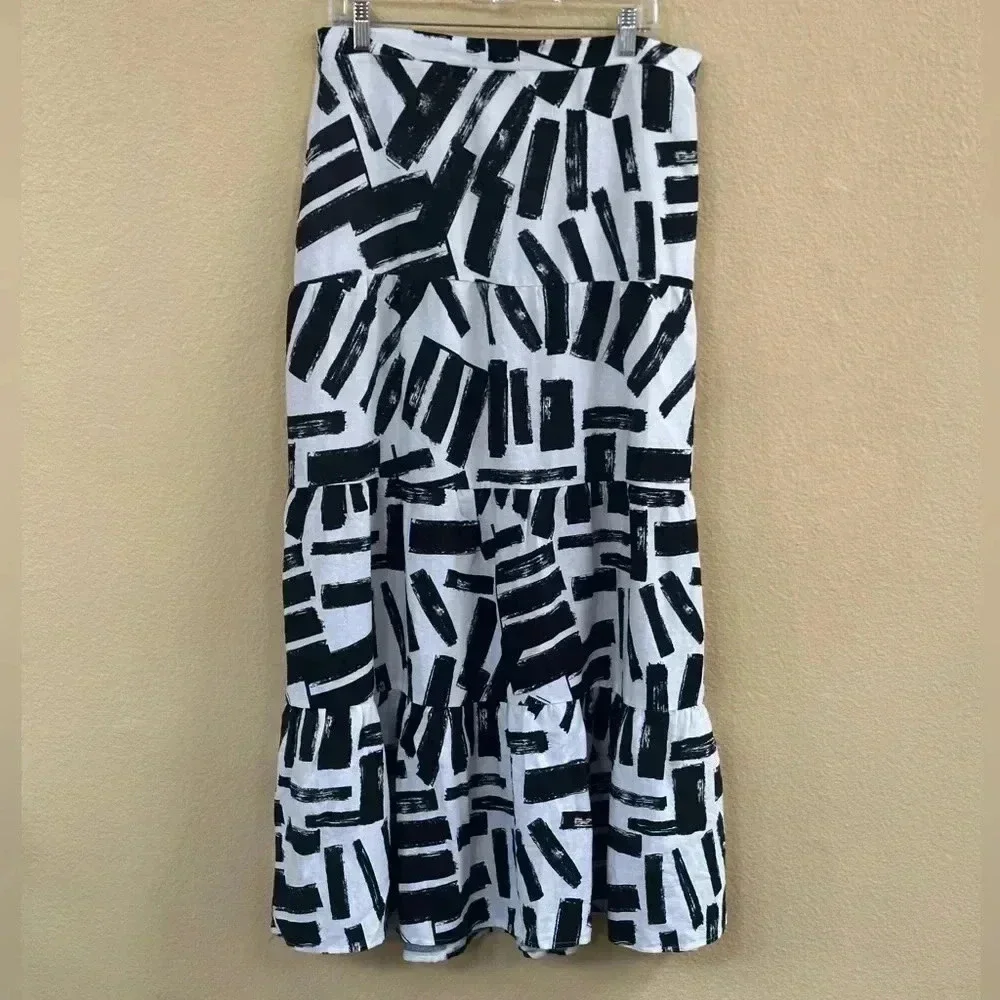 NWT House of Harlow 1960 Black/White Geometric Print Skirt & Top Set Size Large - Picture 7 of 10